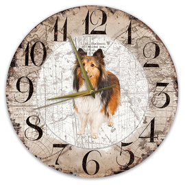 Creatief Art Horloge en bois - Chihuahua Black