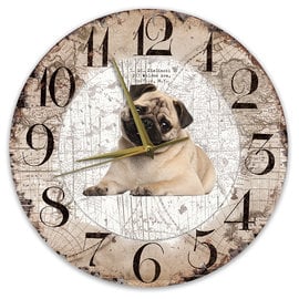 Creatief Art Horloge en bois - Chihuahua Black