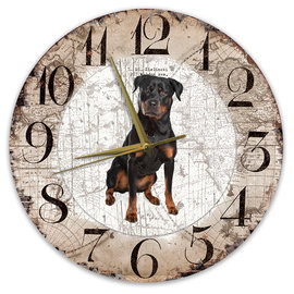 Creatief Art Horloge en bois - Chihuahua Black