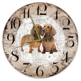 Creatief Art Horloge en bois - Chihuahua Black