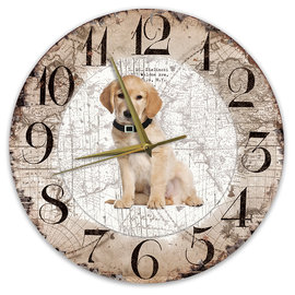 Creatief Art Horloge en bois - Chihuahua Black