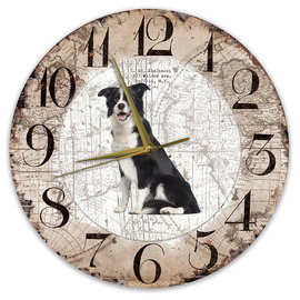 Creatief Art Horloge en bois - Chihuahua Black