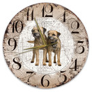 Creatief Art Houten Klok - 30cm - Hond - Border Terriër