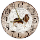 Creatief Art Houten Klok - 30cm - Hond - King Charles