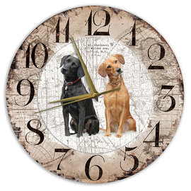 Creatief Art Houten Klok - 30cm - Hond - Labrador