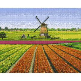 Pixel Hobby Pixelhobby 9 Basisplaten Tulpen-veld-molen