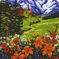 Pixel Hobby Pixel Hobby 9 Grundplatten Berg mit Blumen