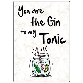 Creatief Art Spreukenbordje: You are the Gin to my Tonic | Houten Tekstbord