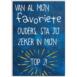 Creatief Art Spreukenbordje: Van al mijn favoriete ouders, sta jij zeker in mijn top2! | Houten Tekstbord