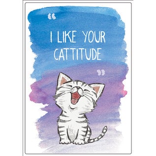 Creatief Art Spreukenbordje: I like your cattitude! | Houten Tekstbord