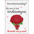 Creatief Art Spreukenbordje: Secretaressedag? Bij ons is het secretaressejaar! | Houten Tekstbord