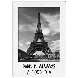 Creatief Art Spreukenbordje: Paris is always a good idea! | Houten Tekstbord