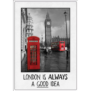 Creatief Art Spreukenbordje: London is always a good idea! | Houten Tekstbord