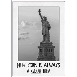 Creatief Art Spreukenbordje: New York is always a good idea! | Houten Tekstbord