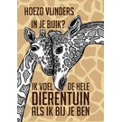 Creatief Art Spreukenbordje: Hoezo vlinders in je buik? Ik voel de hele dierentuin als ik bij je ben! | Houten Tekstbord