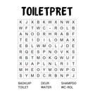 Creatief Art Spreukenbordje: Toiletpret woordzoeker | Houten Tekstbord