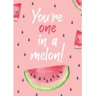 Creatief Art Spreukenbordje: You're one in a melon! | Houten Tekstbord