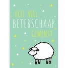 Creatief Art Spreukenbordje: Heel veel beterschaap gewenst! (Beterschap) | Houten Tekstbord