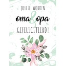 Creatief Art Spreukenbordje: Jullie worden oma en opa gefeliciteerd! | Houten Tekstbord