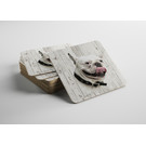 Creatief Art Hond Bulldog | Houten Onderzetters 6 Stuks