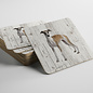 Creatief Art Hond Greyhound | Houten Onderzetters 6 Stuks