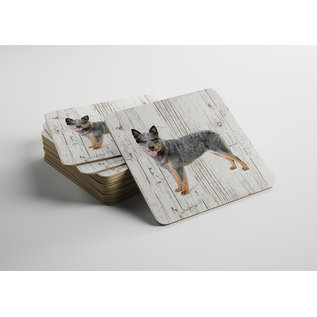 Creatief Art Hond australien cat dog | Houten Onderzetters 6 Stuks