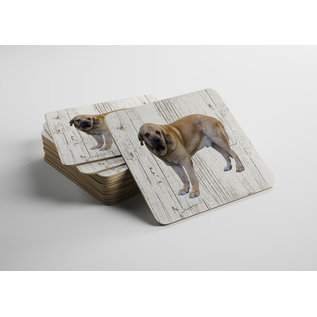 Creatief Art Hond Spaanse Mastiff | Houten Onderzetters 6 Stuks