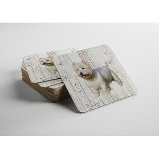 Creatief Art Hond West Highland White Terriër | Houten Onderzetters 6 Stuks