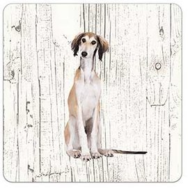 Creatief Art Hond Saluki | Houten Onderzetters 6 Stuks