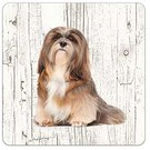 Creatief Art Hond Lhasa Apso | Houten Onderzetters 6 Stuks