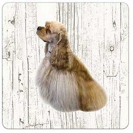 Creatief Art Hond Amerikaanse Cocker Spaniel | Houten Onderzetters 6 Stuks