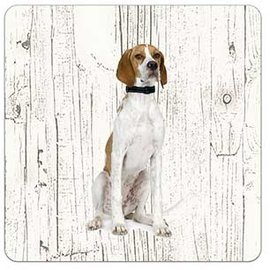 Creatief Art Hond Pointer | Houten Onderzetters 6 Stuks