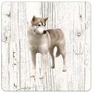 Creatief Art Hond Groenlandhond | Houten Onderzetters 6 Stuks