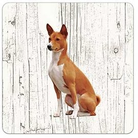 Creatief Art Hond Basenji | Houten Onderzetters 6 Stuks