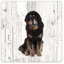 Creatief Art Hond Tibetaanse Mastiff | Houten Onderzetters 6 Stuks