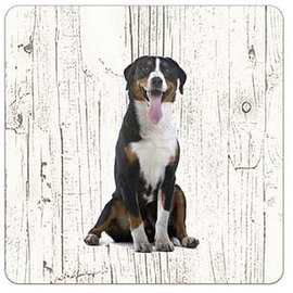 Creatief Art Hond Grote Zwitserse Sennerhond | Houten Onderzetters 6 Stuks