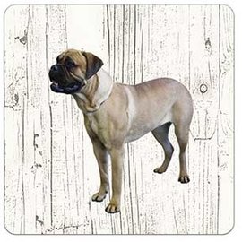 Creatief Art Hond Bulmastiff | Houten Onderzetters 6 Stuks