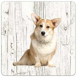 Creatief Art Hond Welsh Corgi Pembroke | Houten Onderzetters 6 Stuks