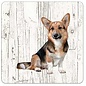 Creatief Art Hond Welsh Corgi Cardigan | Houten Onderzetters 6 Stuks