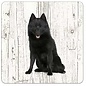 Creatief Art Hond Schipperke | Houten Onderzetters 6 Stuks