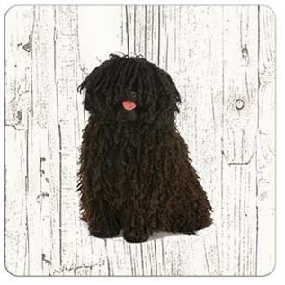 Creatief Art Hond Puli | Houten Onderzetters 6 Stuks