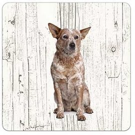 Creatief Art Hond Australian Cattle Dog | Houten Onderzetters 6 Stuks