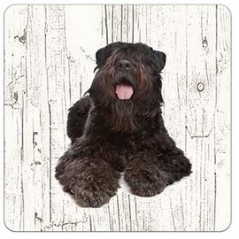 Creatief Art Hond Bouvier | Houten Onderzetters 6 Stuks