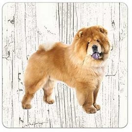 Creatief Art Hond Chow Chow | Houten Onderzetters 6 Stuks