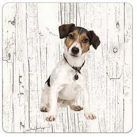 Creatief Art Hond Jack Russel | Houten Onderzetters 6 Stuks