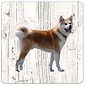 Creatief Art Hond Shiba Inu | Houten Onderzetters 6 Stuks