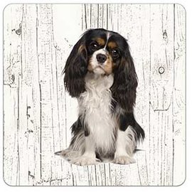 Creatief Art Hond King Charles | Houten Onderzetters 6 Stuks