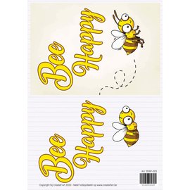 Creatief Art 3D Bordje - Bee Happy