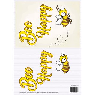 Creatief Art Plaque 3D - Abeille heureuse