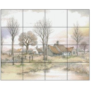 Pixel Hobby Pixel Hobby 16 Grundplatten - Landschaft mit Häusern